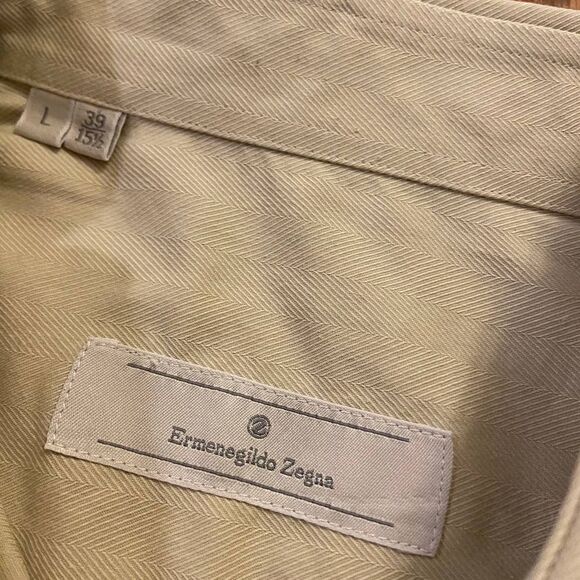 Ermenegildo Zegna Long Sleeve Button Down Dress Shirt Large - Picture 3 of 4